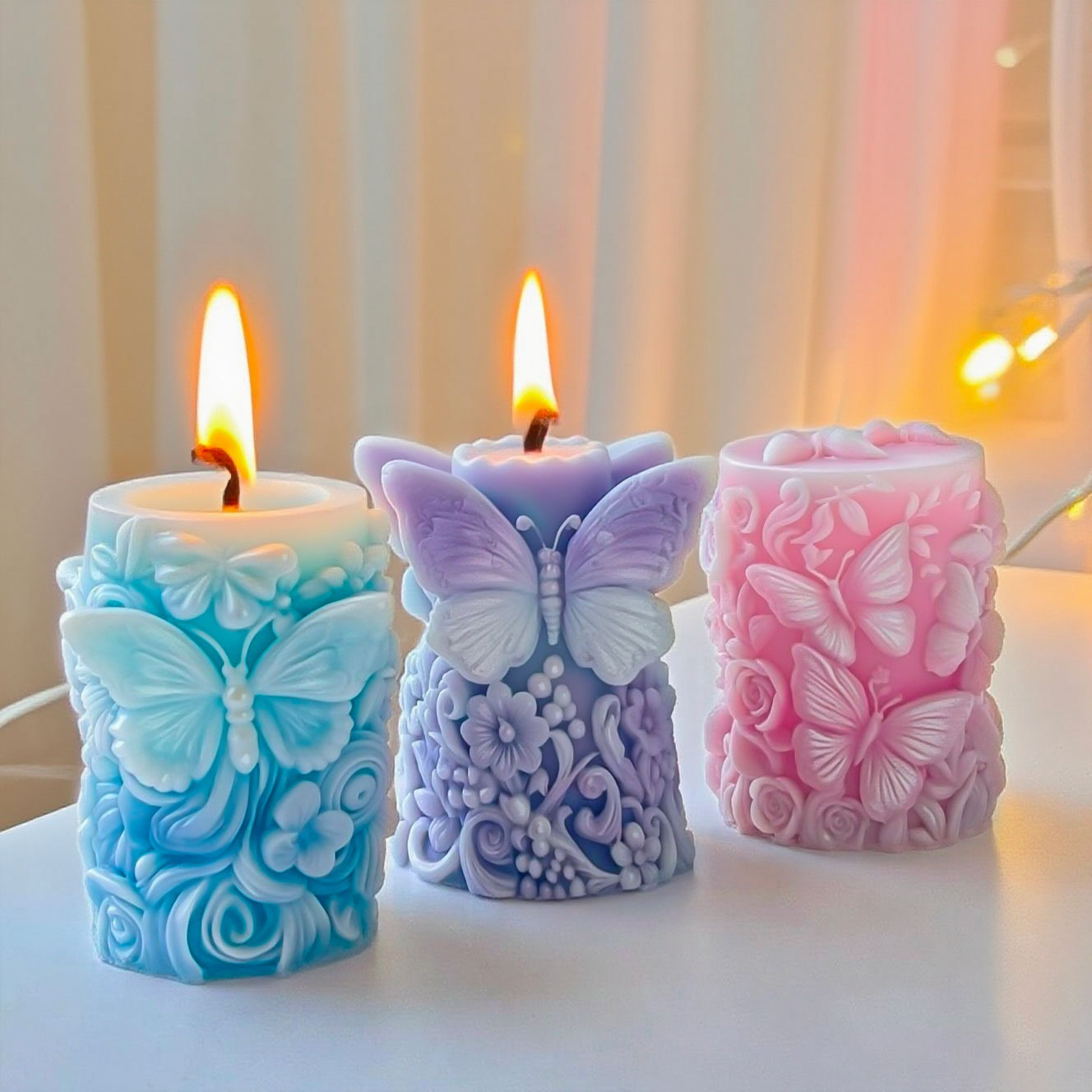 Candle Supplies Store - Molde de vela cilíndrico en relieve