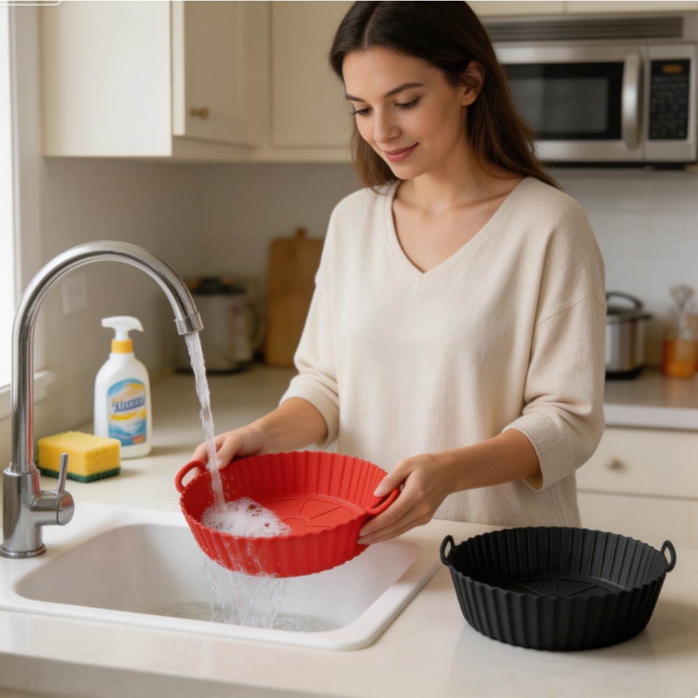 Heat Resistant Mat - Revestimiento Redondo de Silicona para Freidora