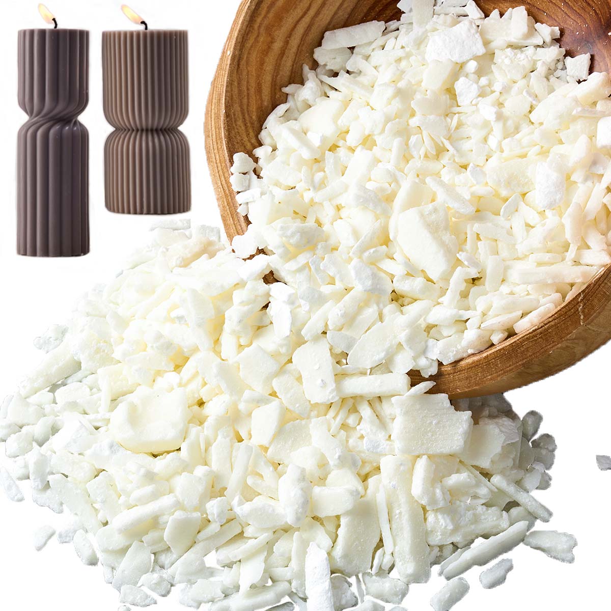 Cera de soja blanca pura de 1  - Candle Supplies Store reseña y precio